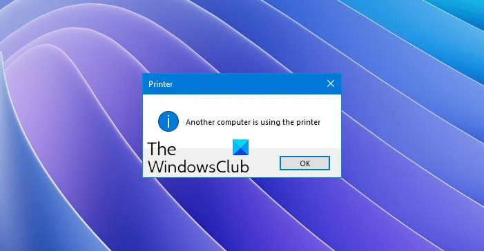另一台计算机正在使用 Windows PC 上的打印机错误消息 - Tech Club