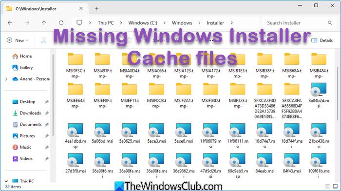 恢复丢失的 Windows Installer 缓存文件 - Tech Club