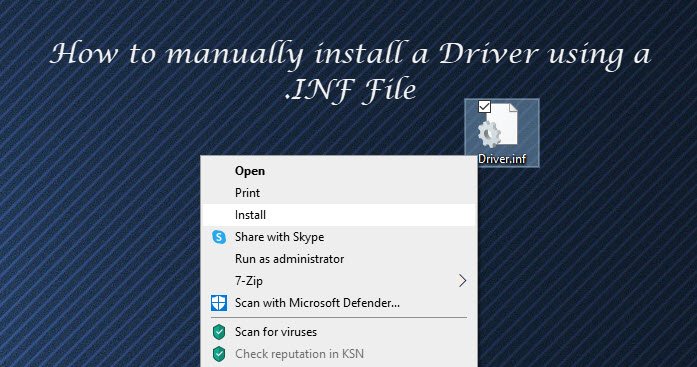 如何在 Windows 11/10 中使用 .INF 文件手动安装驱动程序 - Tech Club