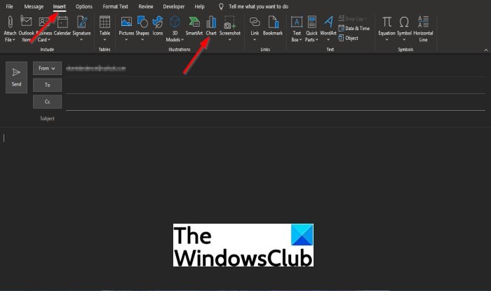 如何在 Outlook 电子邮件中插入图表 - Tech Club
