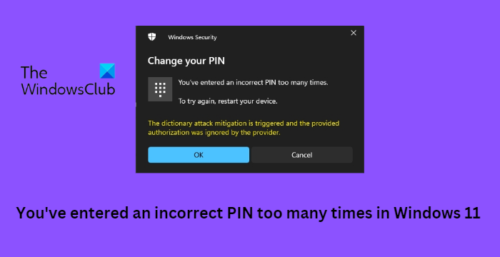 Windows Pin Issue 您在 Windows 11 中多次输入错误的 PIN - Tech Club