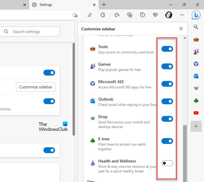 Edge Quick View Panel 如何添加或删除 Microsoft Edge 侧边栏应用 - Tech Club