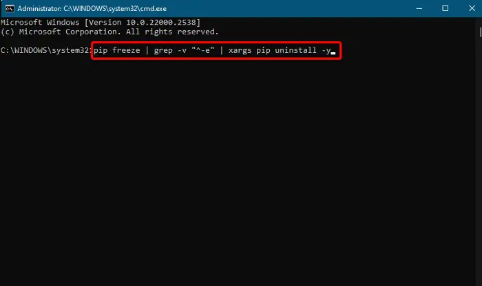 如何卸载Python PIP包和依赖项