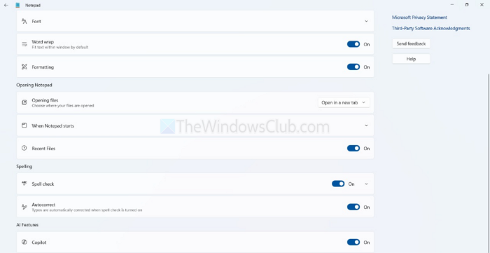 How to remove Text Formatting in Notepad in Windows 11