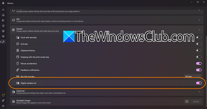 如何在Windows 11中启用数字市场法案设置