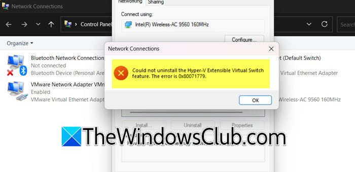 0x80071779，无法卸载Microsoft网络的客户端