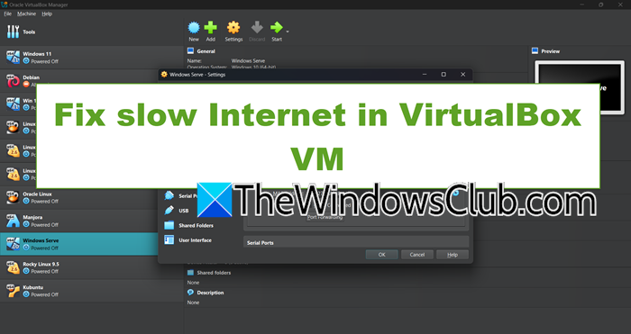 修复慢速Internet在VirtualBox VM中
