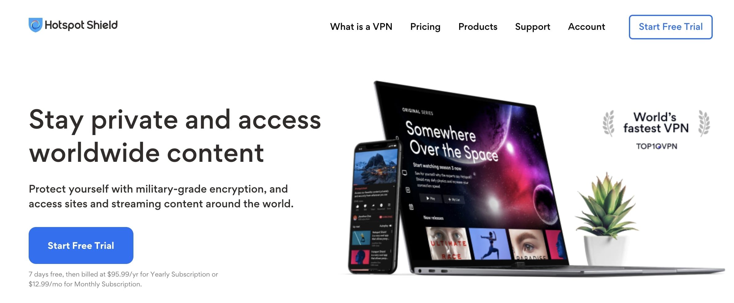 Hotspot Shield 官网首页