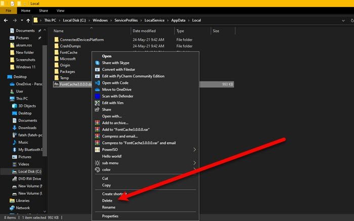 修復 Windows 11/10 上的PresentationFontCache.exe 高 CPU 和內存使用率 - Tech Club