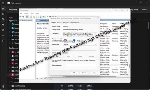修復 Windows 錯誤報告 (WerFault.exe) 高 CPU、磁盤問題。 Windows 11/10 中的內存使用情況 ...