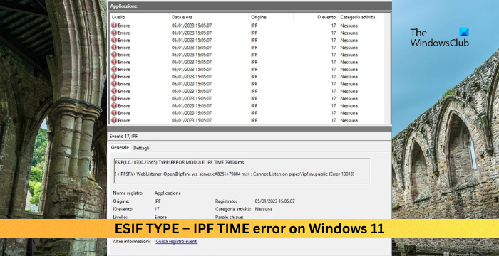 ESIF 類型 – Windows 11 上的 IPF TIME 錯誤 [修復] - Tech Club