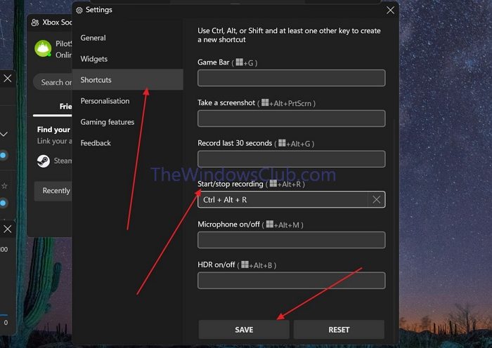 Windows Alt R 無法用於錄製 [修復] - Tech Club